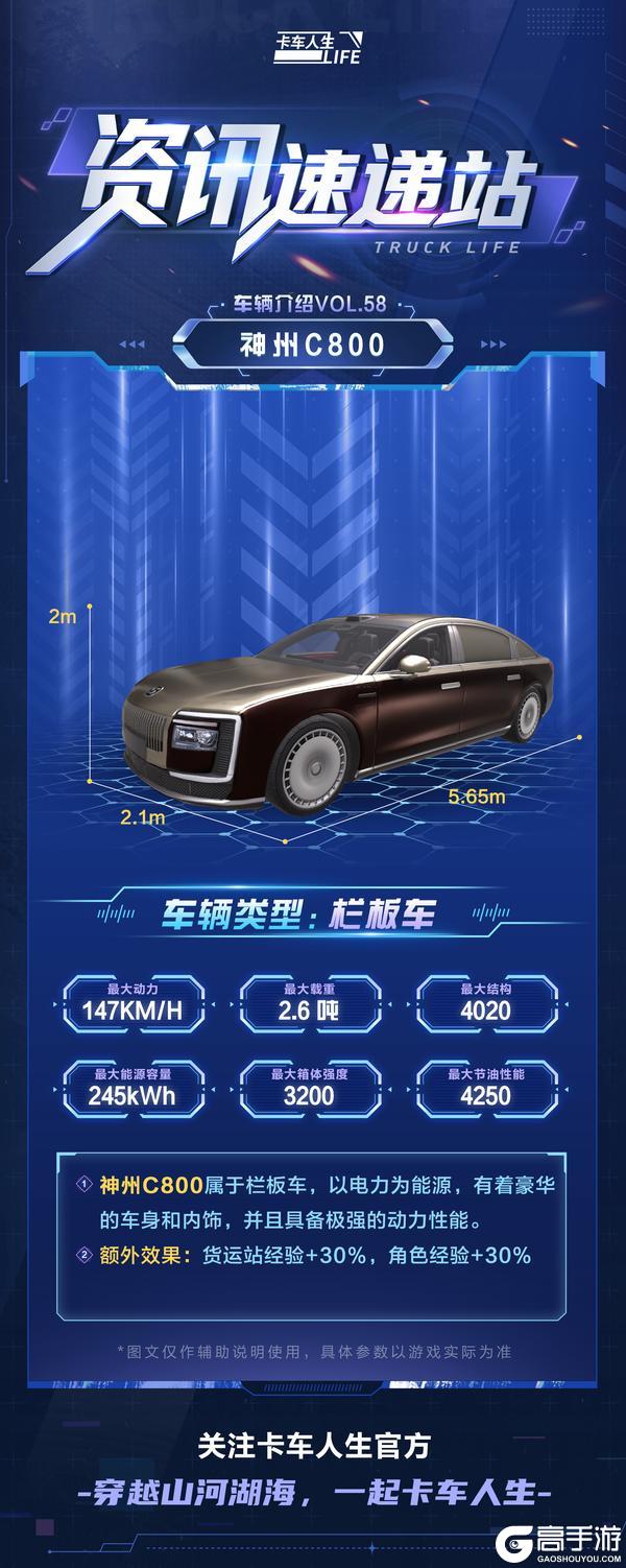 《卡车人生》资讯速递站：全新电栏板车「神州C800」登场