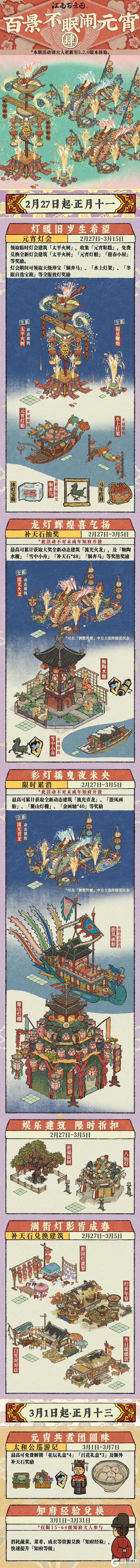 《江南百景图》【活动预告】2月5日起,「新春庆典」日程开启体验!