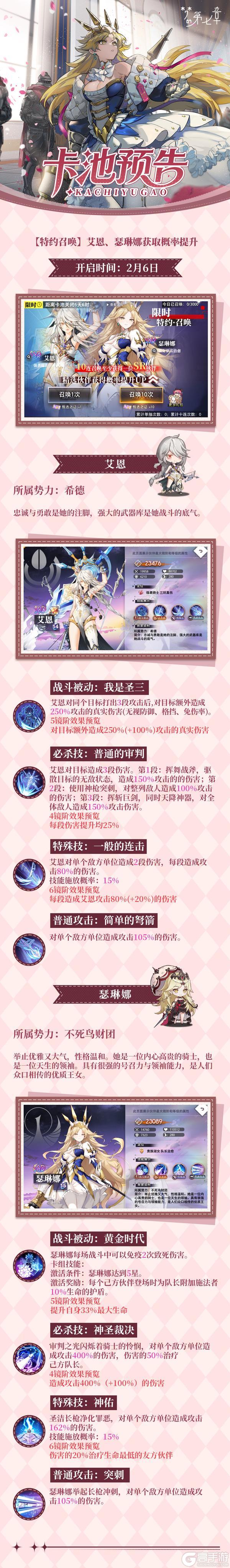 梦的第七章 特约召唤 艾恩 瑟琳娜获取概率提升