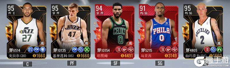 《美职篮篮球世界》阵容推荐：当前版本强势扣体阵容推荐，双遮天+双缠绕。