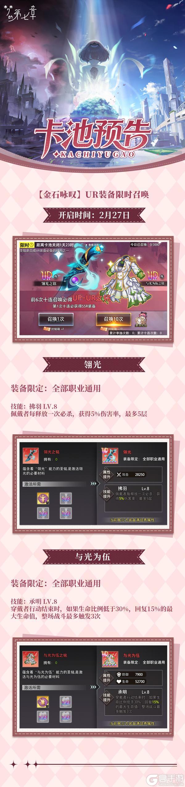 《梦的第七章》金石咏叹 UR装备 翎光&与光为伍 限时召唤