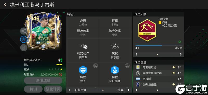 《FC足球世界》二马迎春：门将球员推荐——马丁内斯