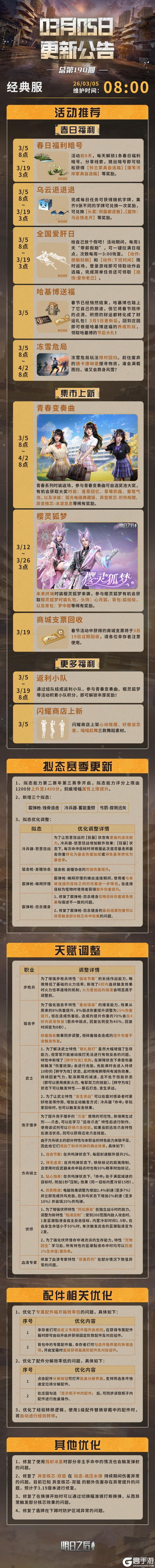 《明日之后》2026年3月4日经典服更新公告