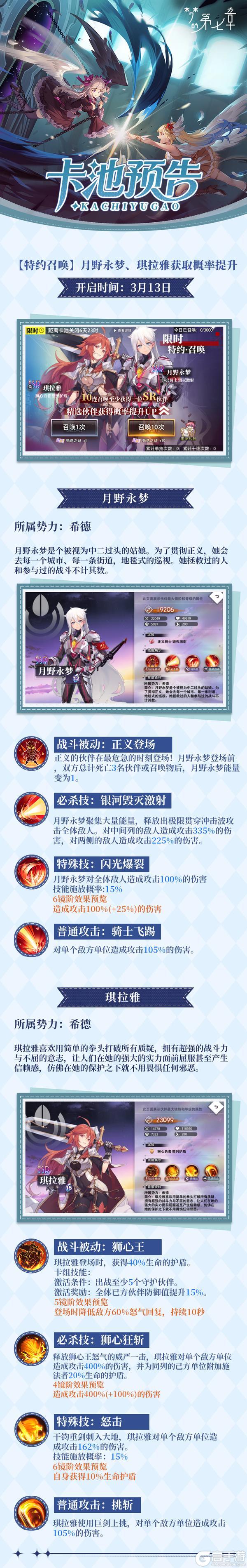 《梦的第七章》【特约召唤】月野永梦＆琪拉雅获取概率提升