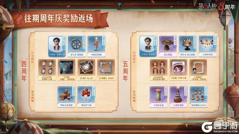 再度相逢《第五人格》往期周年庆活动返场