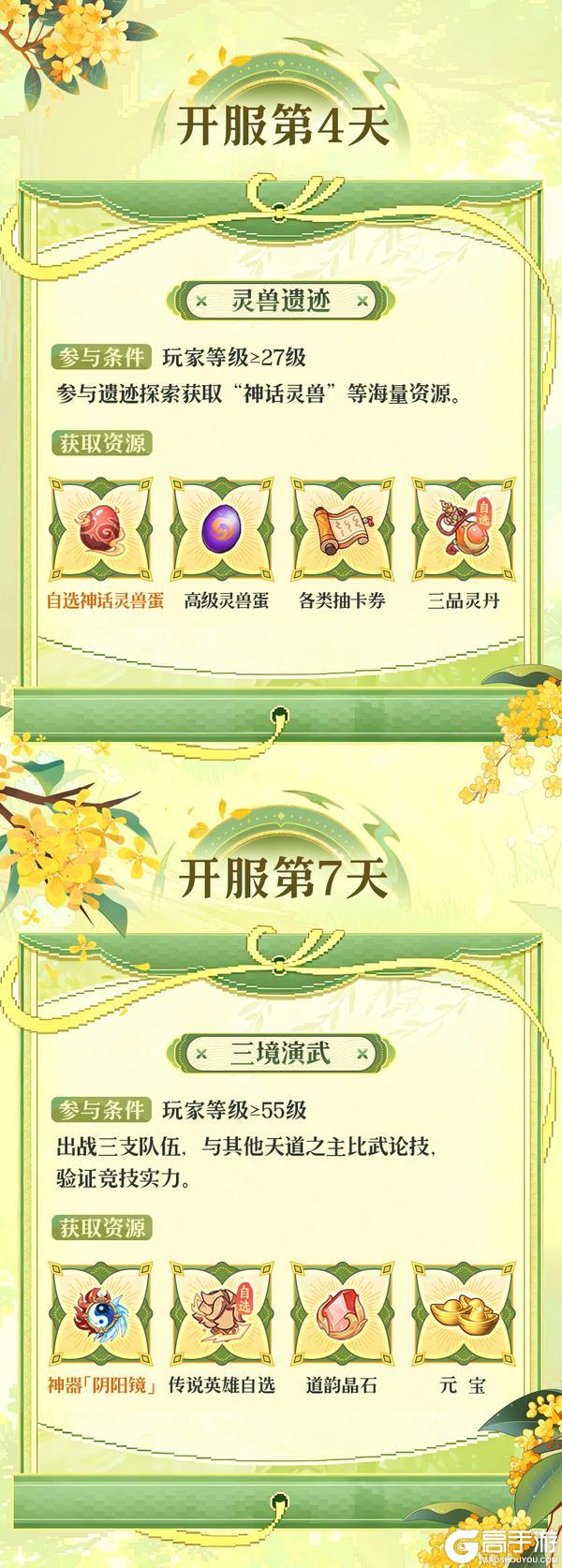 《山海幻境》萌新请看丨开服双周活动一图流,助你畅游不迷路