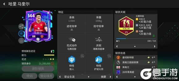 《FC足球世界》中后卫球员推荐——马斯切拉诺、马奎尔！