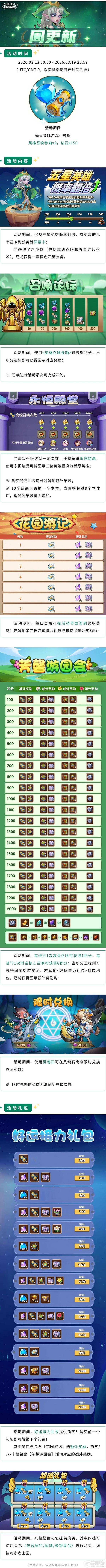 《放置奇兵》2026年3月12日更新公告