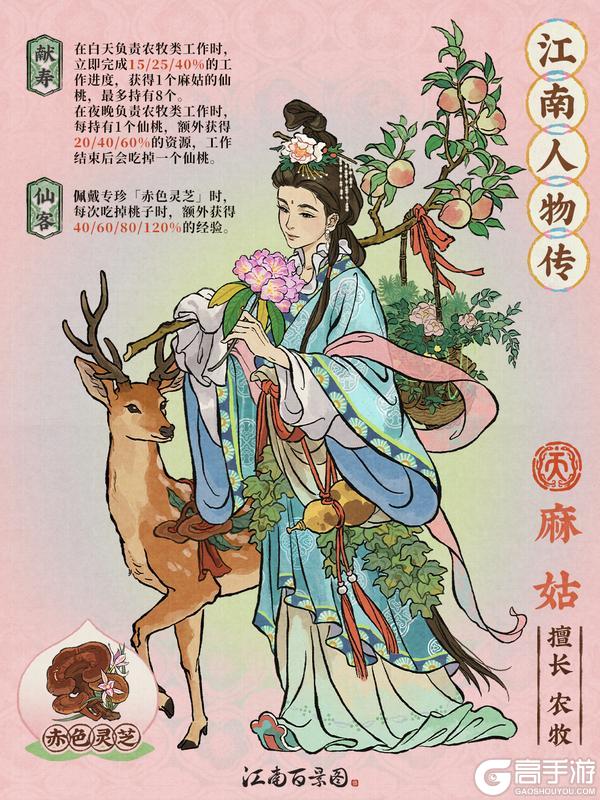 《江南百景图》全新天级居民「麻姑」3月6日起入驻「桑麻画池」！