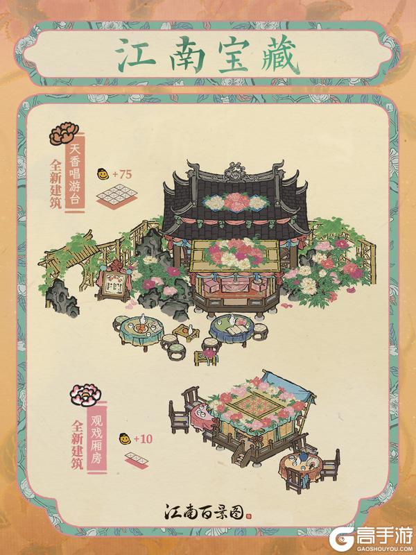 《江南百景图》江南宝藏🌺「天香唱游台」与「观戏厢房」