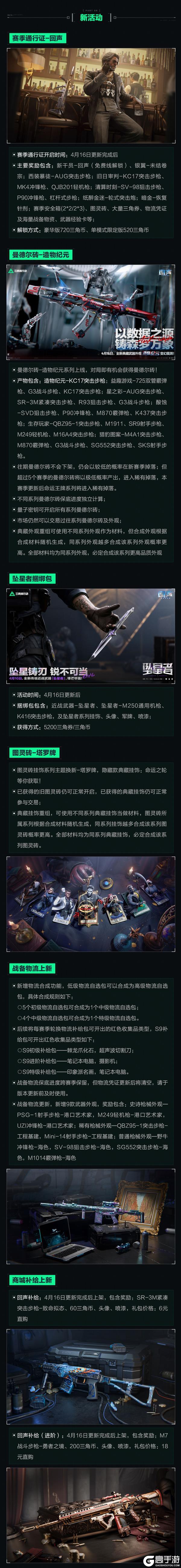 《三角洲行动》4月16日更新公告丨新赛季【回声】即将开启！