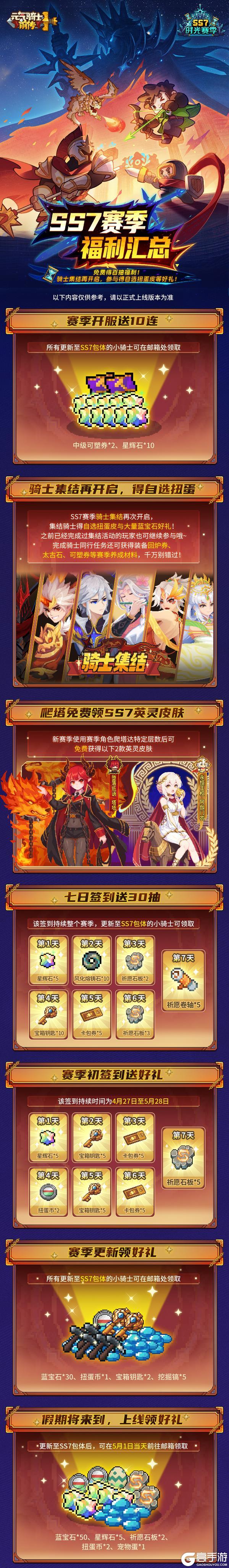 《元气骑士前传》赛季福利汇总！送自选！含赛季更迭、开服活动介绍