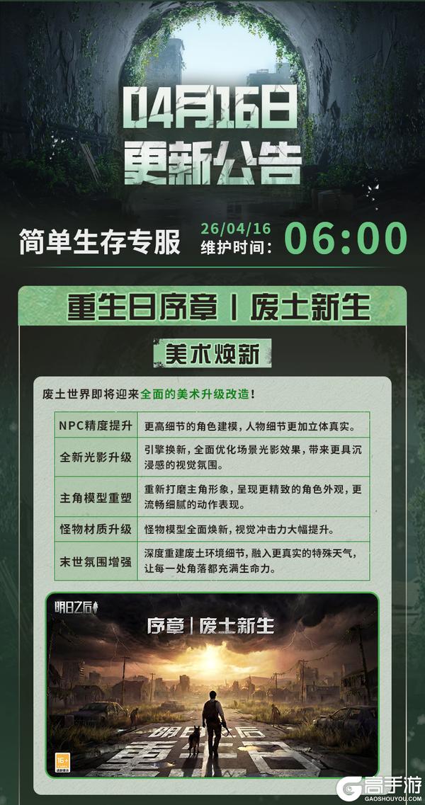 《明日之后》更新公告 | 废土焕新灵笼联动限定动作免费领！
