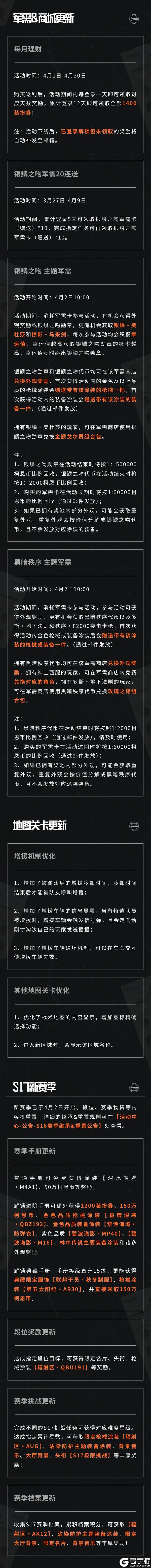 《暗区突围》【公告】迷雾版本上线开服公告