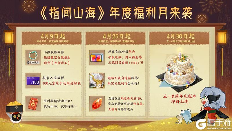 《指间山海》四月指间福利日历！一键收藏，码住全部福利！