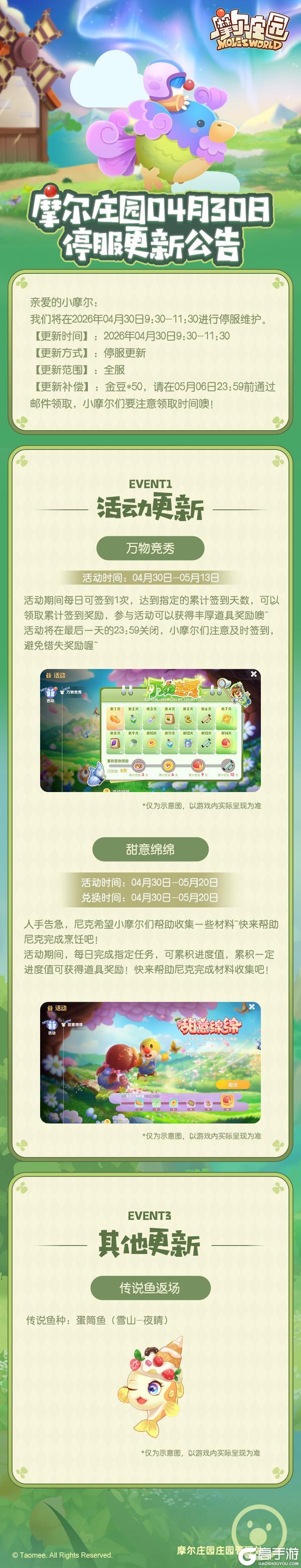《摩尔庄园》4月30日更新公告