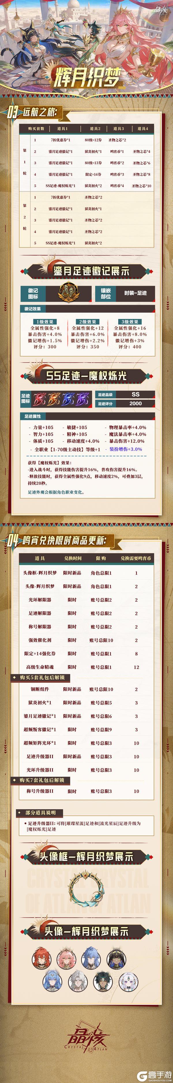 《晶核》时装预览丨全新S级时装外观「辉月织梦」及远航之旅介绍