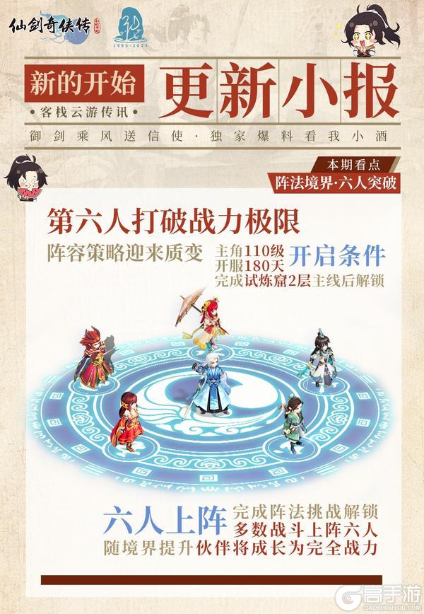 《仙剑奇侠传：新的开始》今日福利头条：全新阵法·第六人上阵！