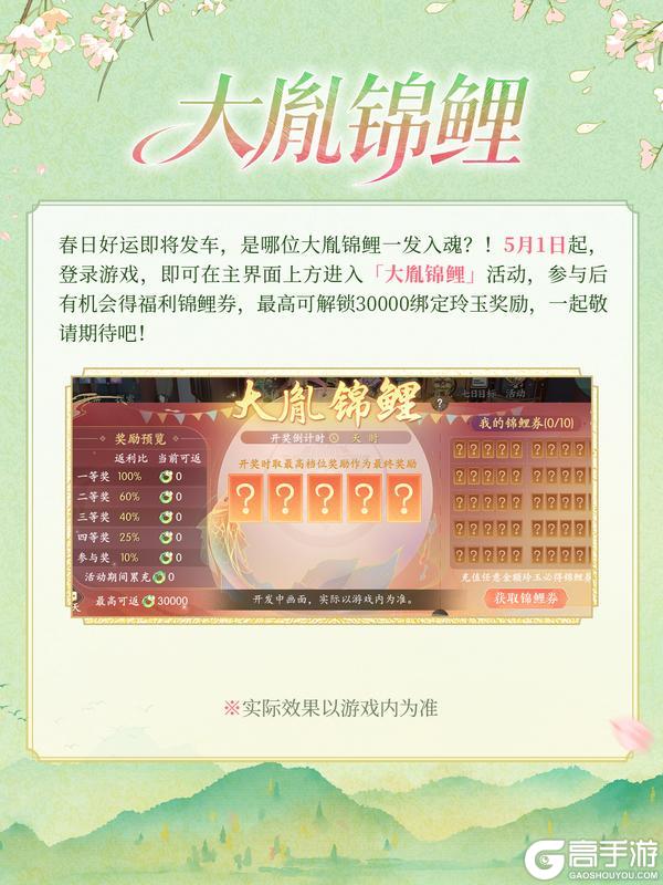 《浮生忆玲珑》鸢飞春信丨五一限时活动即将上线！