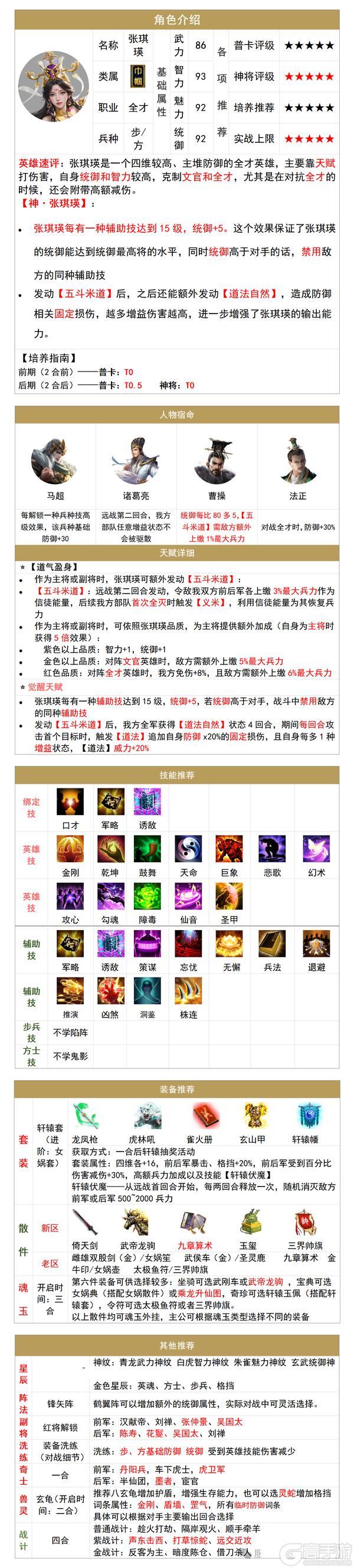 《骑兵冲突》英雄攻略：全才女将「张琪瑛」详解！