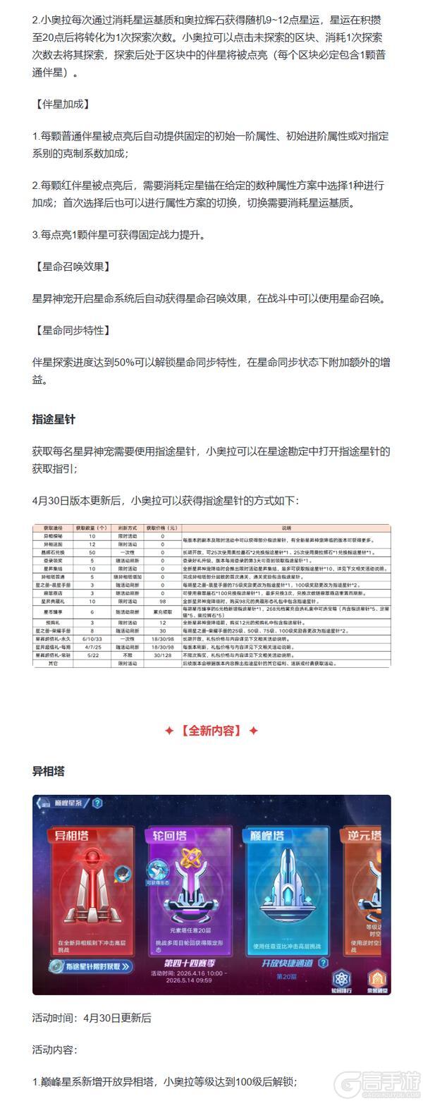 奥拉星手游「蝶梦醒于深渊」4月30日上线！