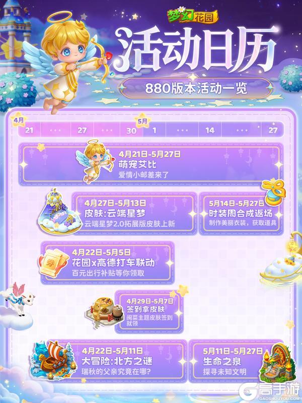《梦幻花园》【版本活动日历】星光入怀，美梦再临