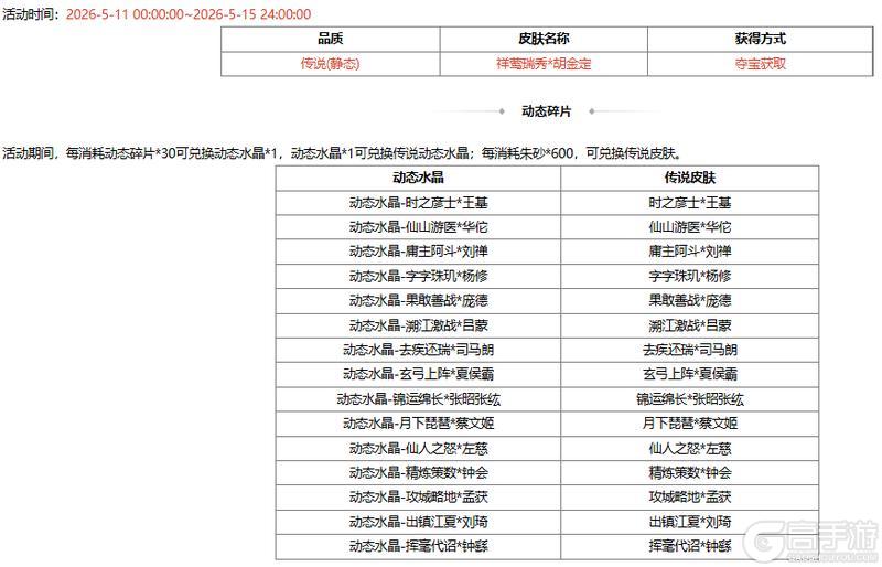 《三国杀OL互通版》【官方活动】祈愿台族荀莳、谋董卓返场 祥莺瑞秀*胡金定夺宝上新