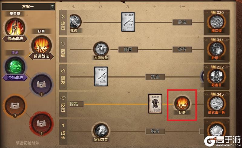 《三国杀OL互通版》江东雄心开荒到毕业战法加点推荐