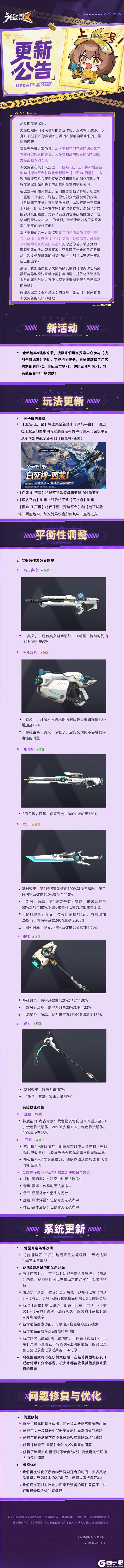 《头号禁区》「干票大测试」5月15号更新公告