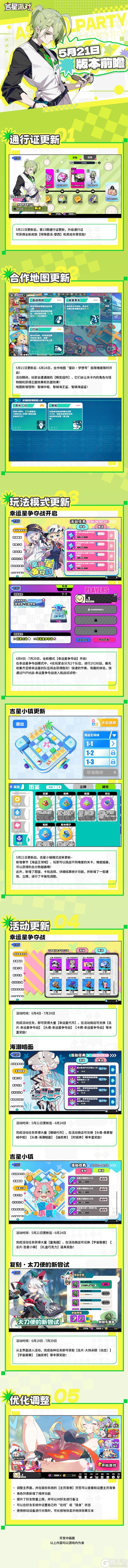 （吉星派对）5月21日版本内容前瞻！