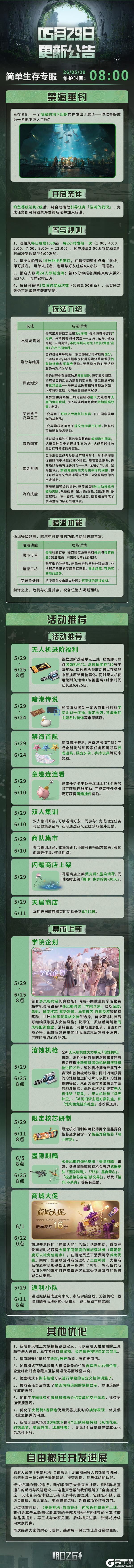 《明日之后》2026年5月28日简单生存服更新公告