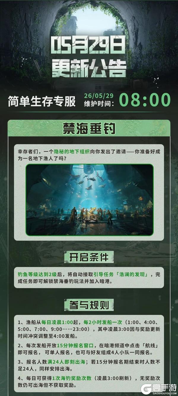 《明日之后》简单生存专服5月29日更新公告