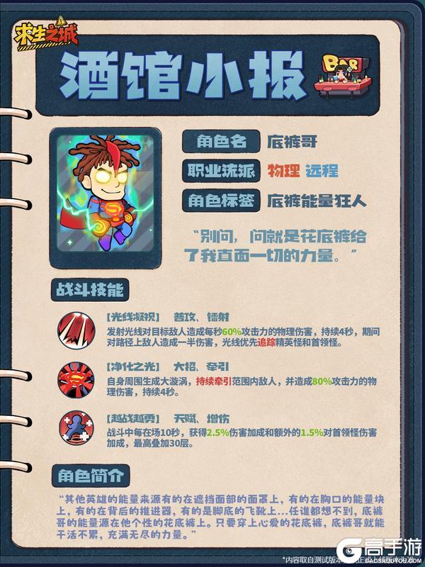 《求生之城》酒馆小报 · 底裤哥｜花底裤给我无限力量！