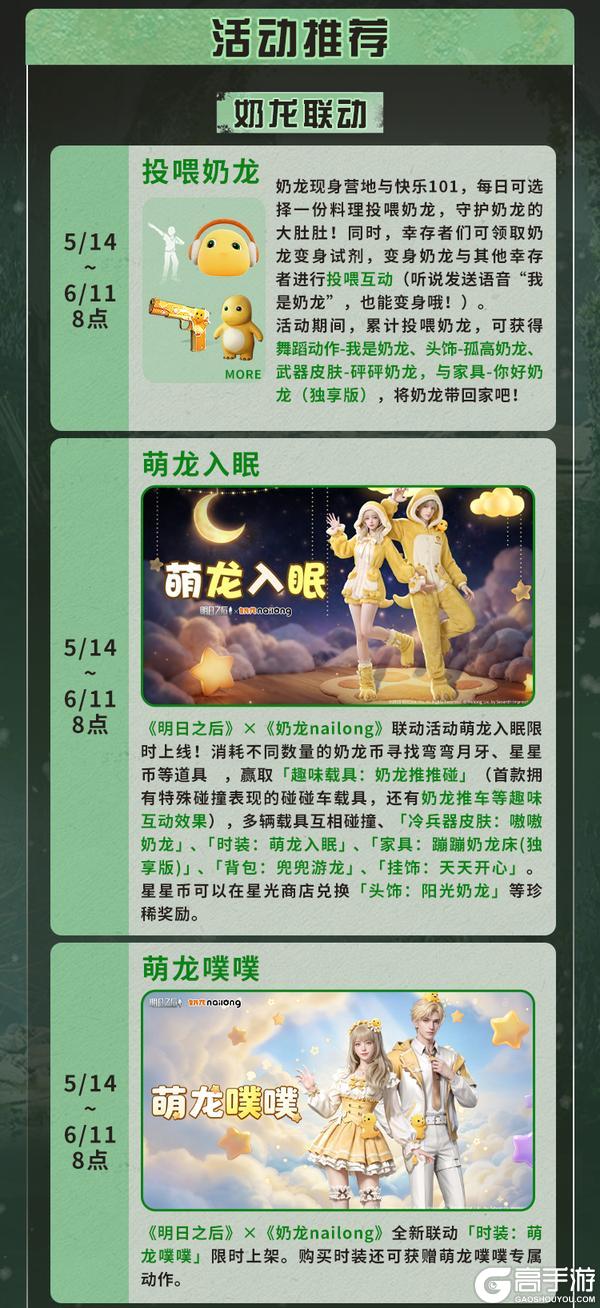 《明日之后》更新公告 | 奶龙联动登陆废土漫想占星与520
