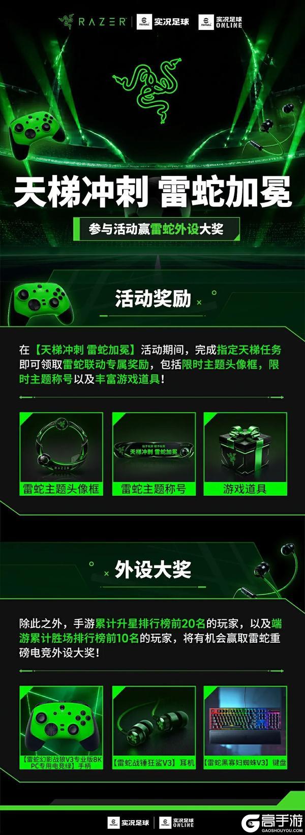 实况足球 × 雷蛇限时联动开启！