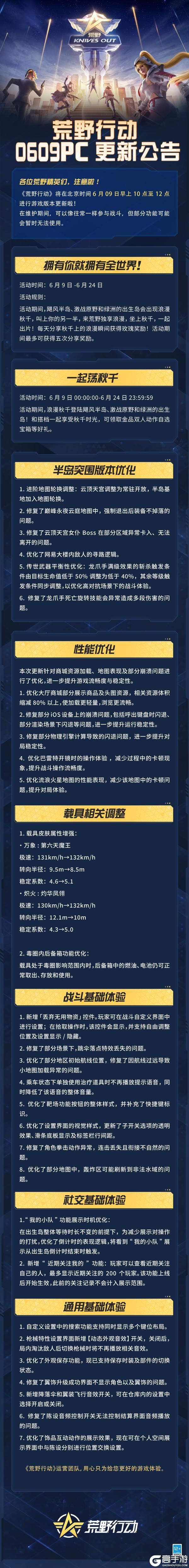 《荒野行动》浪漫秋千上线 参与送金品!移动端更新公告