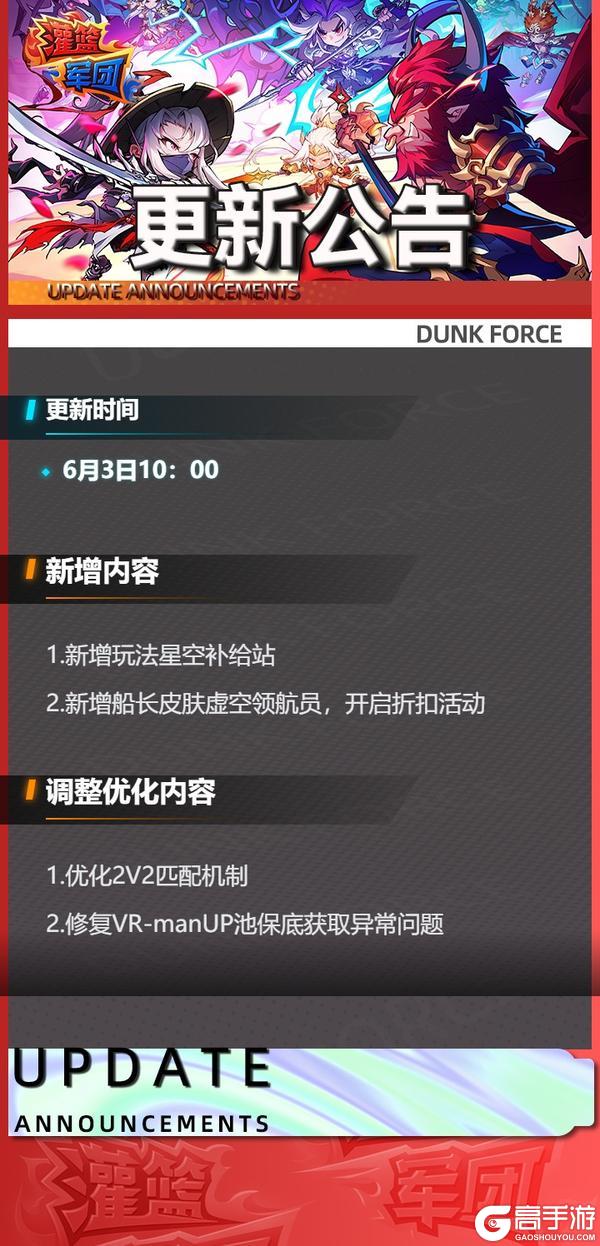 《灌篮军团》6月3日更新公告