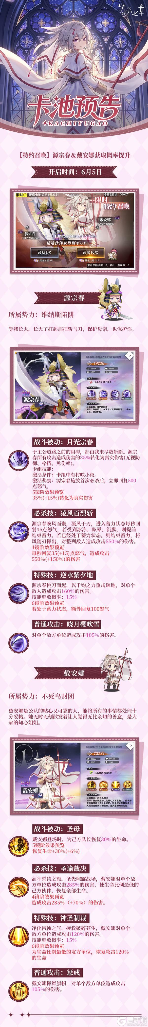 《梦的第七章》特约召唤 源宗春＆戴安娜获取概率提升