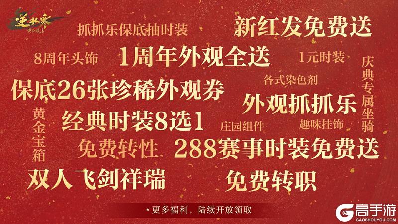 《遇见逆水寒》周年庆狂欢庆典明日开幕，1元时装超值登场！
