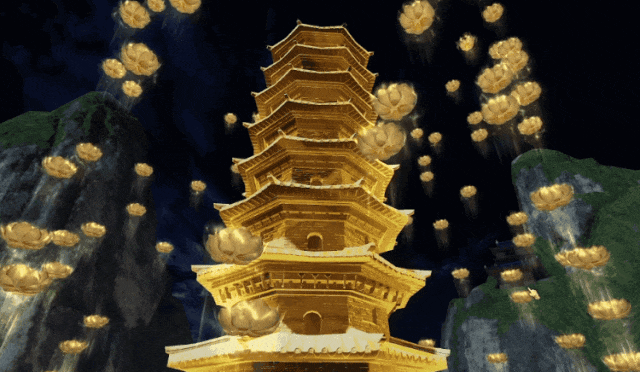 《一梦江湖》金莲浮屠知道吧来江湖奇景为你安排上佛光浴