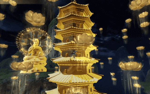 《一梦江湖》金莲浮屠知道吧来江湖奇景为你安排上佛光浴