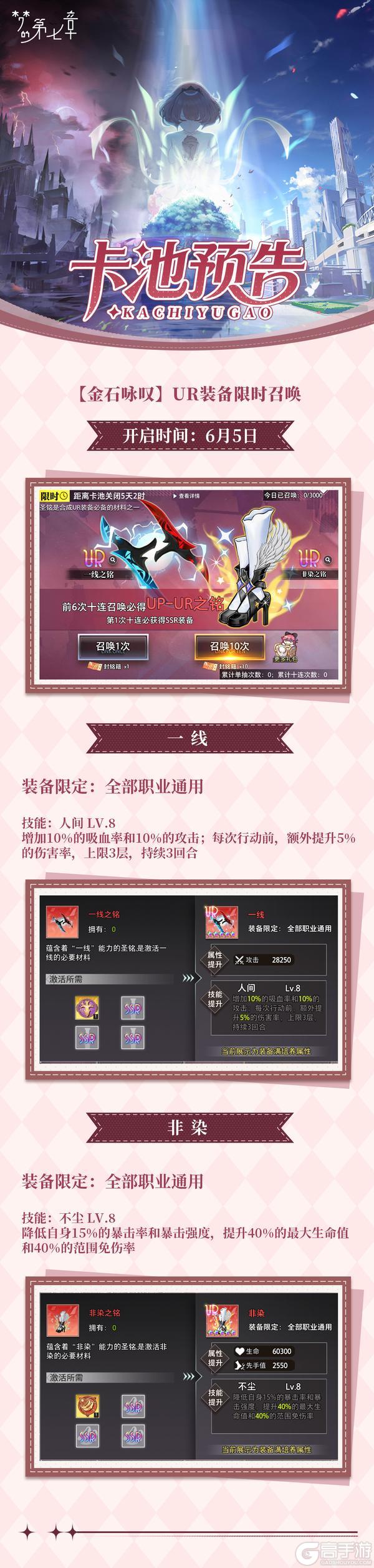 《梦的第七章》金石咏叹 UR装备 一线&非染 限时召唤