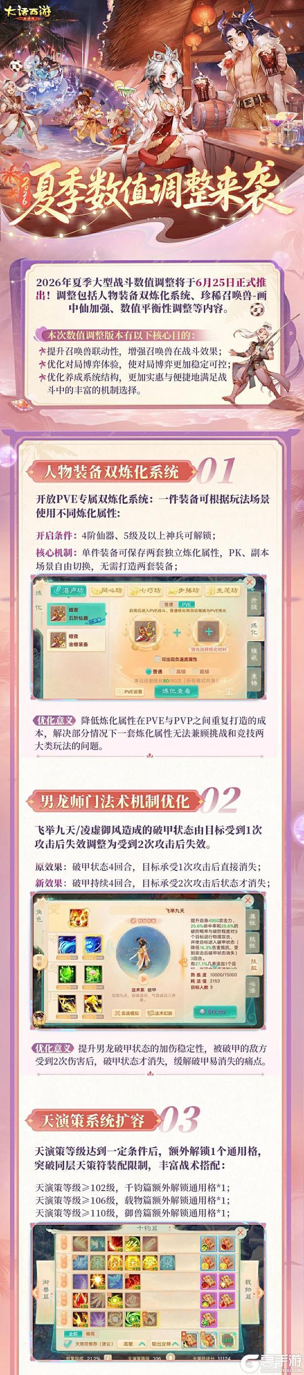 《大话西游》2026 夏季大型战斗数值调整今日上线！