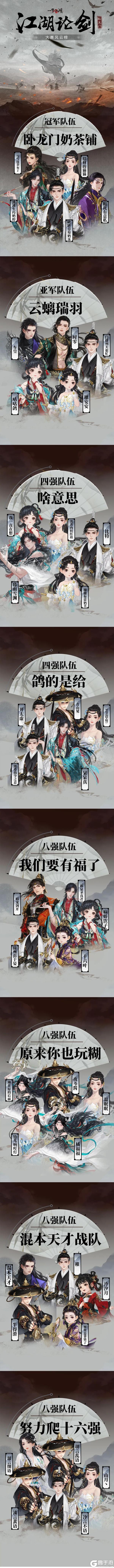 《一梦江湖》四海潮音、卧龙门、八音清鸣战鼓既定最终席位
