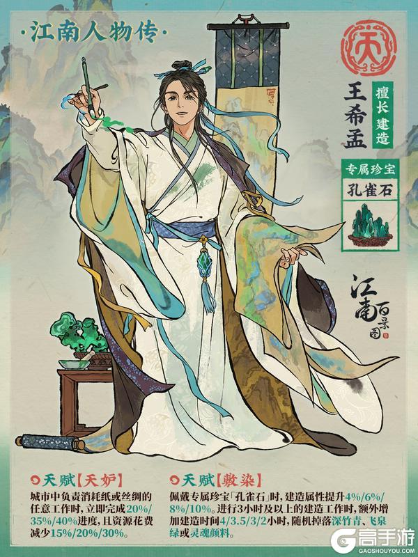 《江南百景图》江南人物传⛰全新天级人物「王希孟」