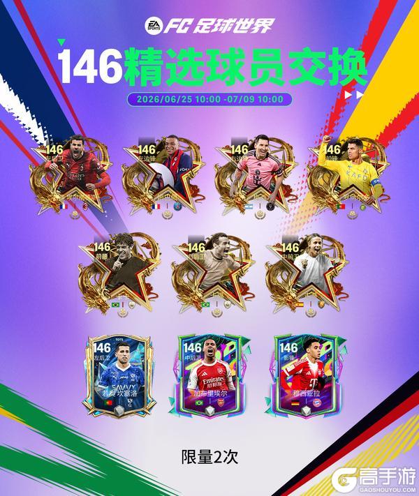 《FC足球世界》世界之巅团队3球员来袭！精选交换卡池刷新！