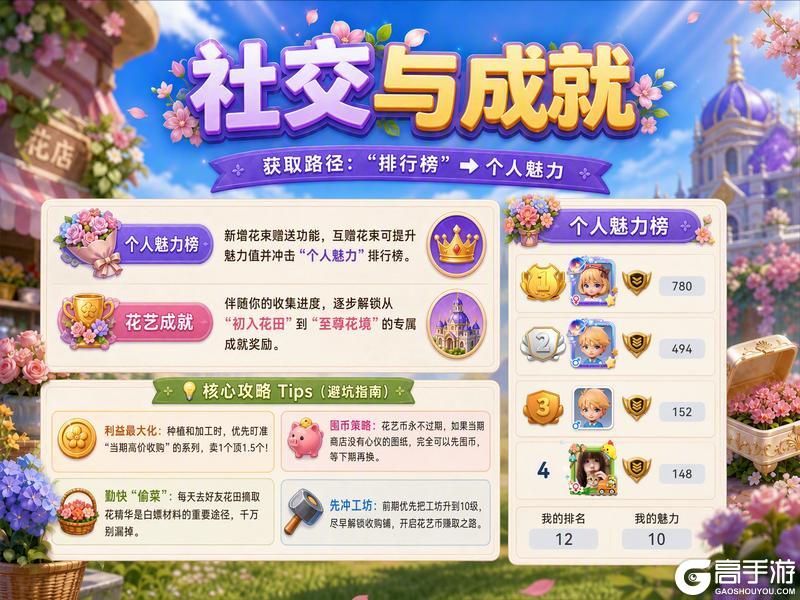 《家园梦想派对》花艺品玩法全攻略｜种花赚币、兑换至尊建筑教程