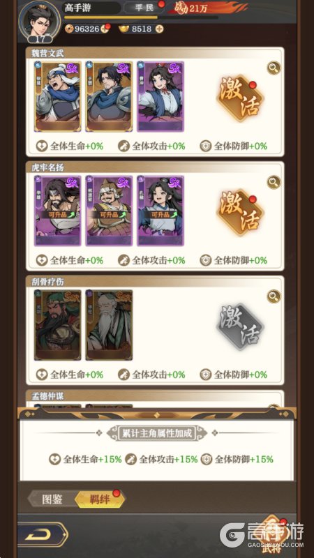 汉末青云志--游戏评测--武将羁绊